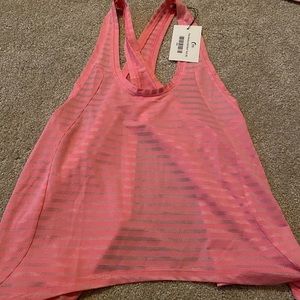 NWT ZYIA M pink nimbus split back tee